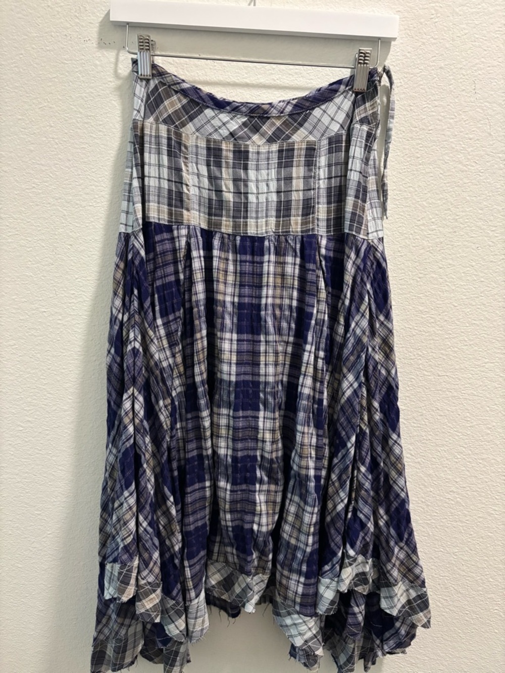 Free People Women’s Whitestone Plaid Midi Skirt, size 2